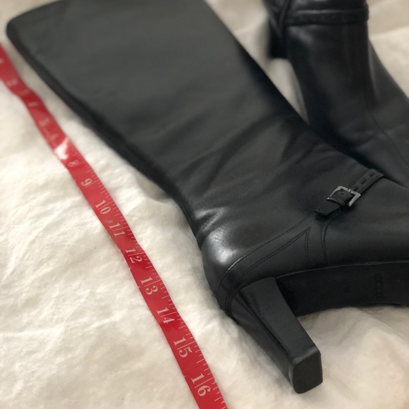ECCO BLACK LEATHER ZIPPER BOOTS (39) NIB - Picture 9 of 16